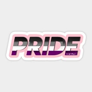 LGBTQ+ PRIDE: Asexual Pride Flag Sticker